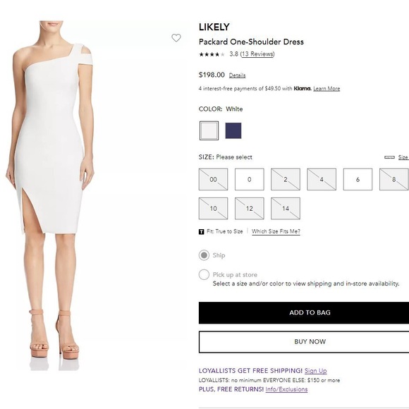 Likely, packard one shoulder dress - Picture 2 of 2